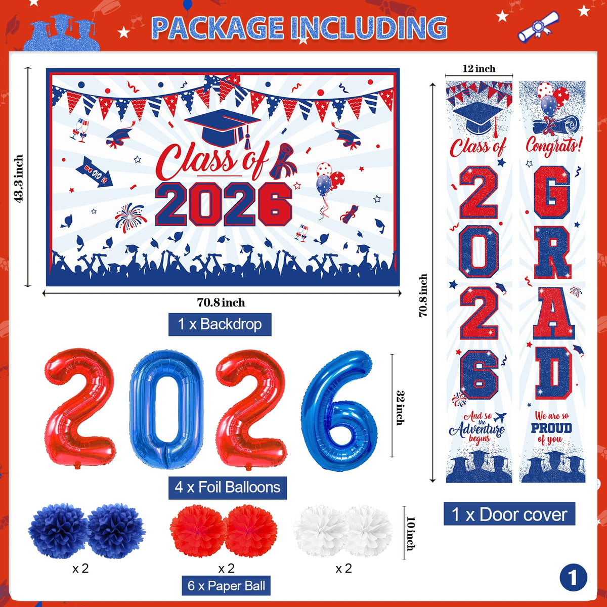 Yavxzvbw grad-2026-door-banner welcomes guests with festive flair