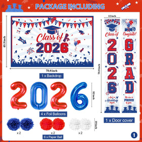 Yavxzvbw grad-2026-door-banner welcomes guests with festive flair