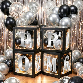 Yavxzvbw cardboard letters spell PROM and 2026 for bold signage.