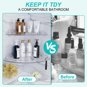 YAWSOUP easy-install bathroom storage saves wall space without tools