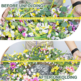 Yawwind ready-to-hang wreath displayed on doorway for instant impact.