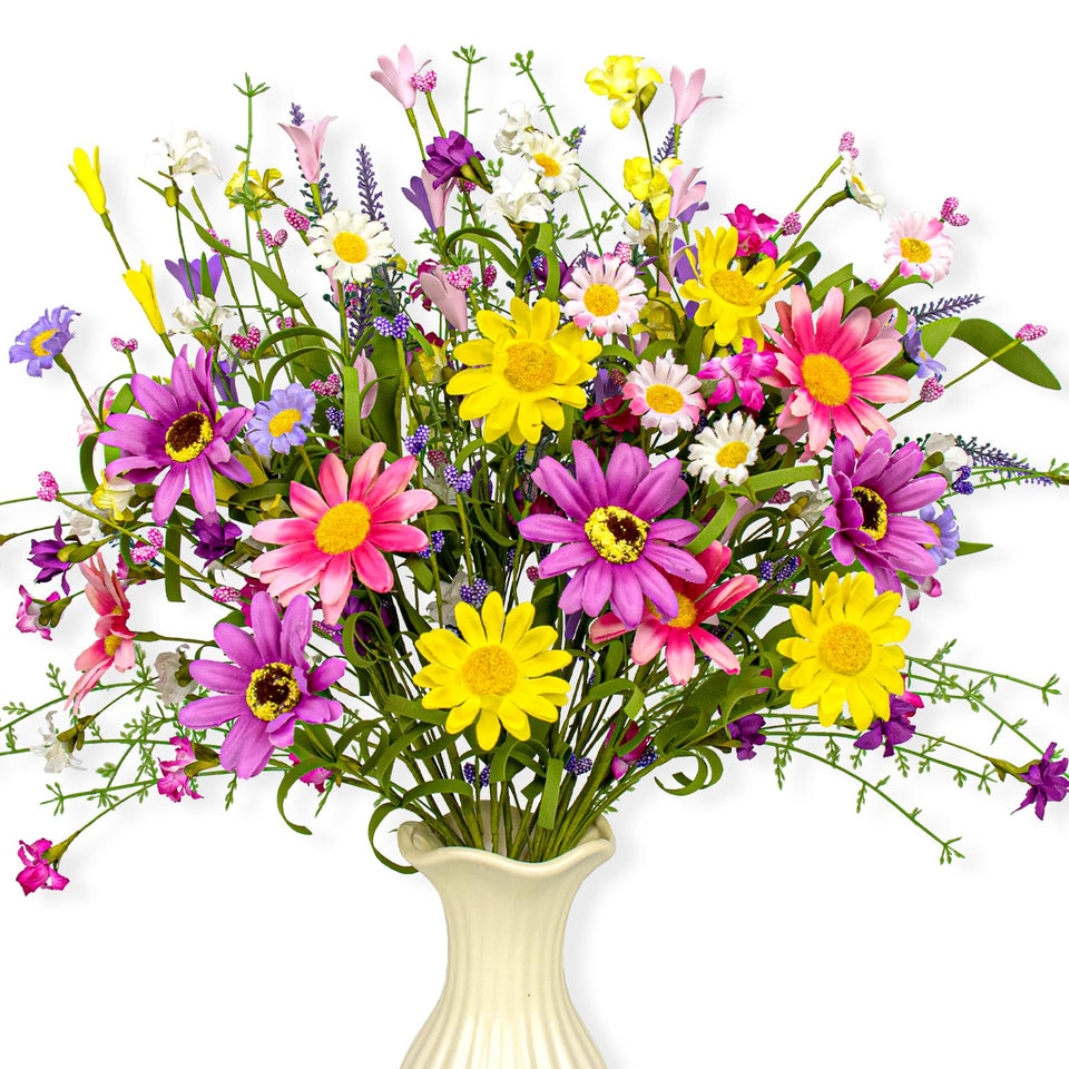 Yawwind 12-stem spring flowers in 17 inches for vibrant indoor decor.