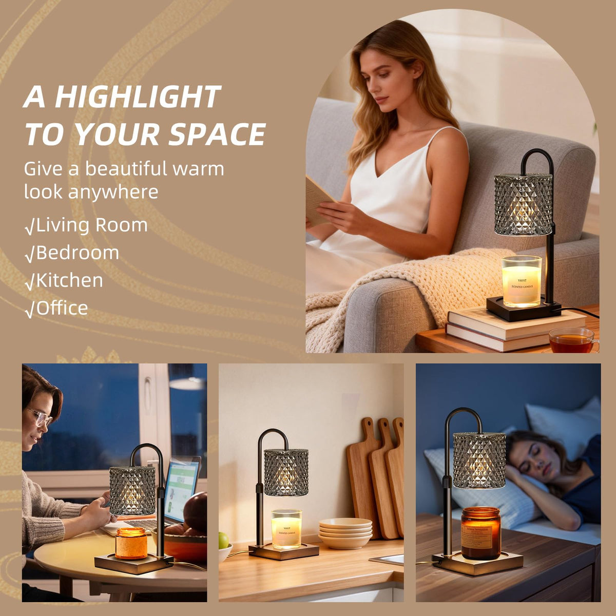 YAYIT candle warmer lamp safety features for flameless, worry-free operation.