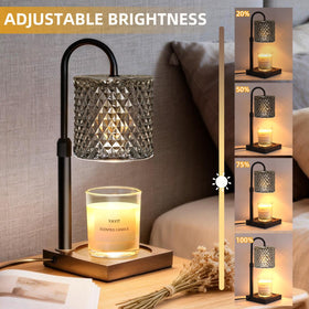 YAYIT candle warmer lamp wooden base blends with décor stylishly.