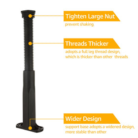 YAYODS heavy-duty bed leg with thick base protecting floors and reducing noise
