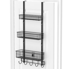 YBING over-the-door organizer with 3-tier baskets for tidy entryway storage