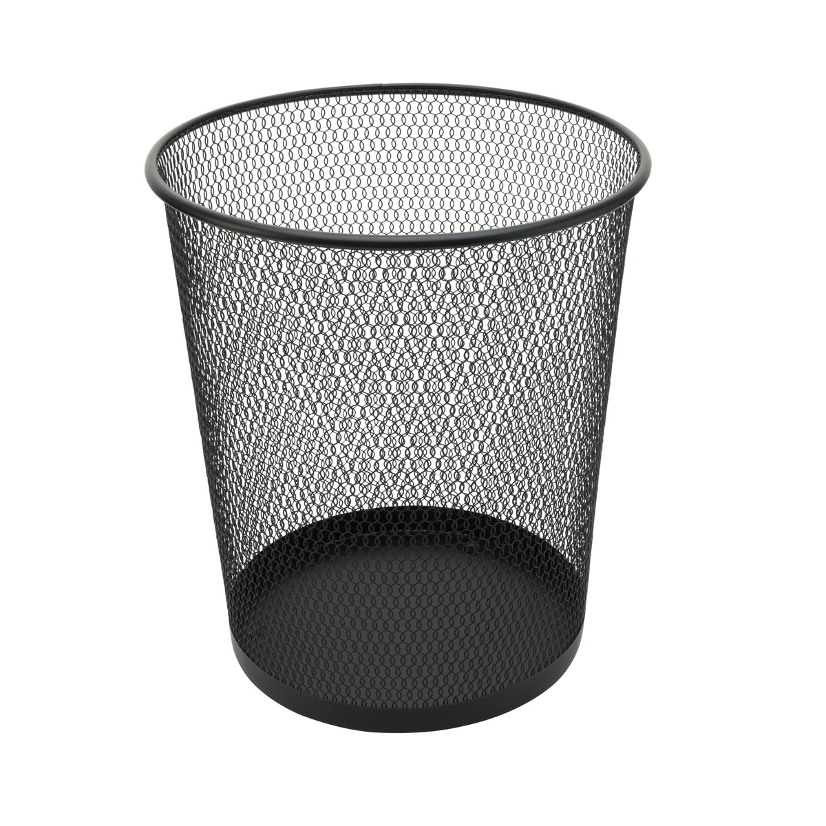 YBM HOME mesh wastebasket round top view for desk-side disposal