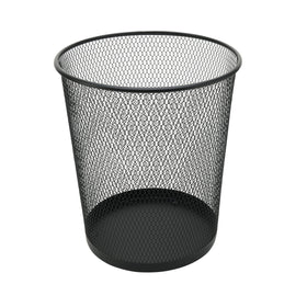 YBM HOME mesh wastebasket round top view for desk-side disposal