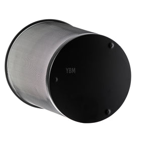 YBM HOME mesh wastebasket with silver epoxy finish for indoor use