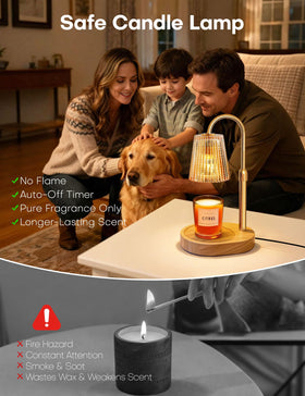 YCCZSZO candle warmer lamp adjustable height for various jar sizes