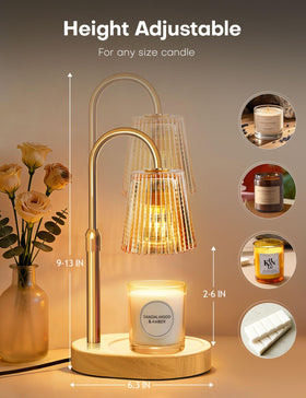 YCCZSZO candle warmer lamp with timer display for planned fragrance release