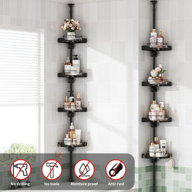 YCIA&DONE adjustable height telescopic rod fits various bathrooms