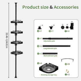 YCIA&DONE easy-assembly shower rack setup in minutes