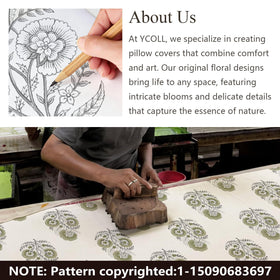 YCOLL vintage floral cover on sofa elevate living room decor with timeless charm.