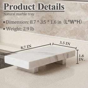 YCROJBK marble tray bathroom decor enhances vanity with waterproof surface and easy cleaning.