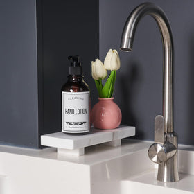 YCROJBK marble tray candle display adds ambience while protecting surfaces.