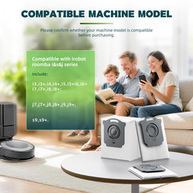 YCWARMXX Roomba bags self-sealing close-up showing leakproof design.
