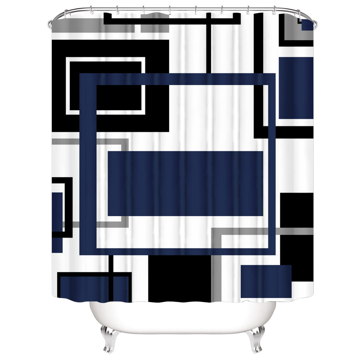 Yddsky U-shaped bath rug stays in place on wet floors.