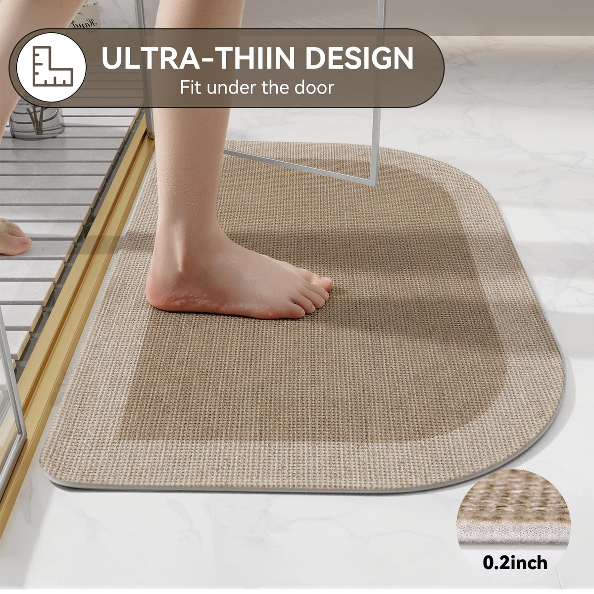 YDKGL absorbent quick-dry braided bath mat for fast moisture wicking