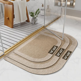 YDKGL bath mat with non-slip rubber backing grips wet floors