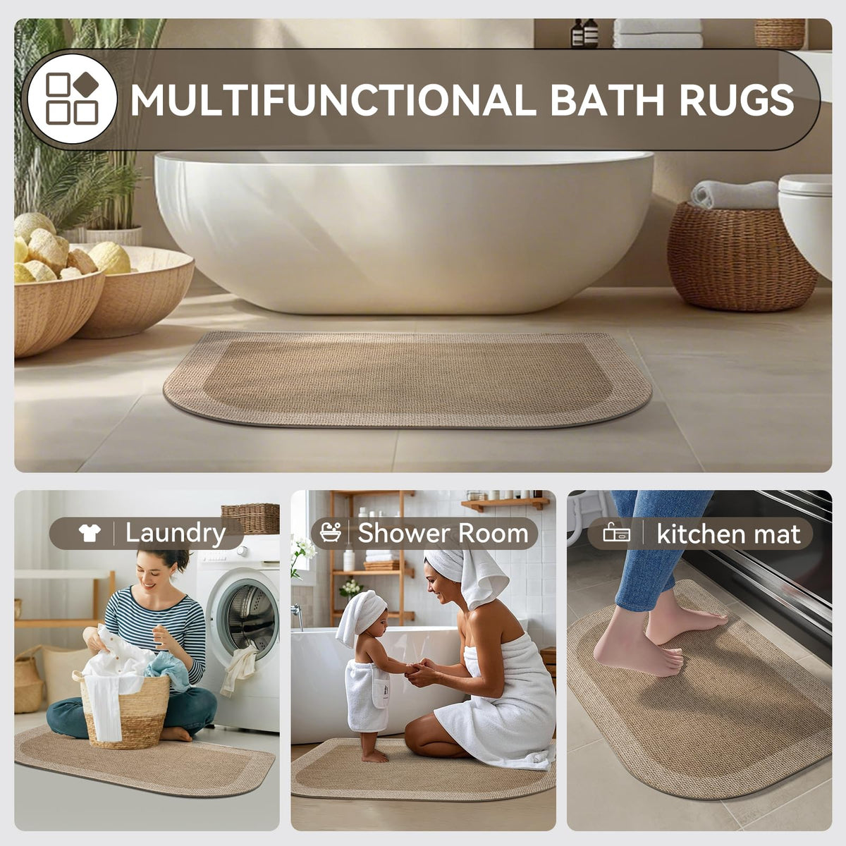 YDKGL washable-care bath mat remains durable with routine cleaning
