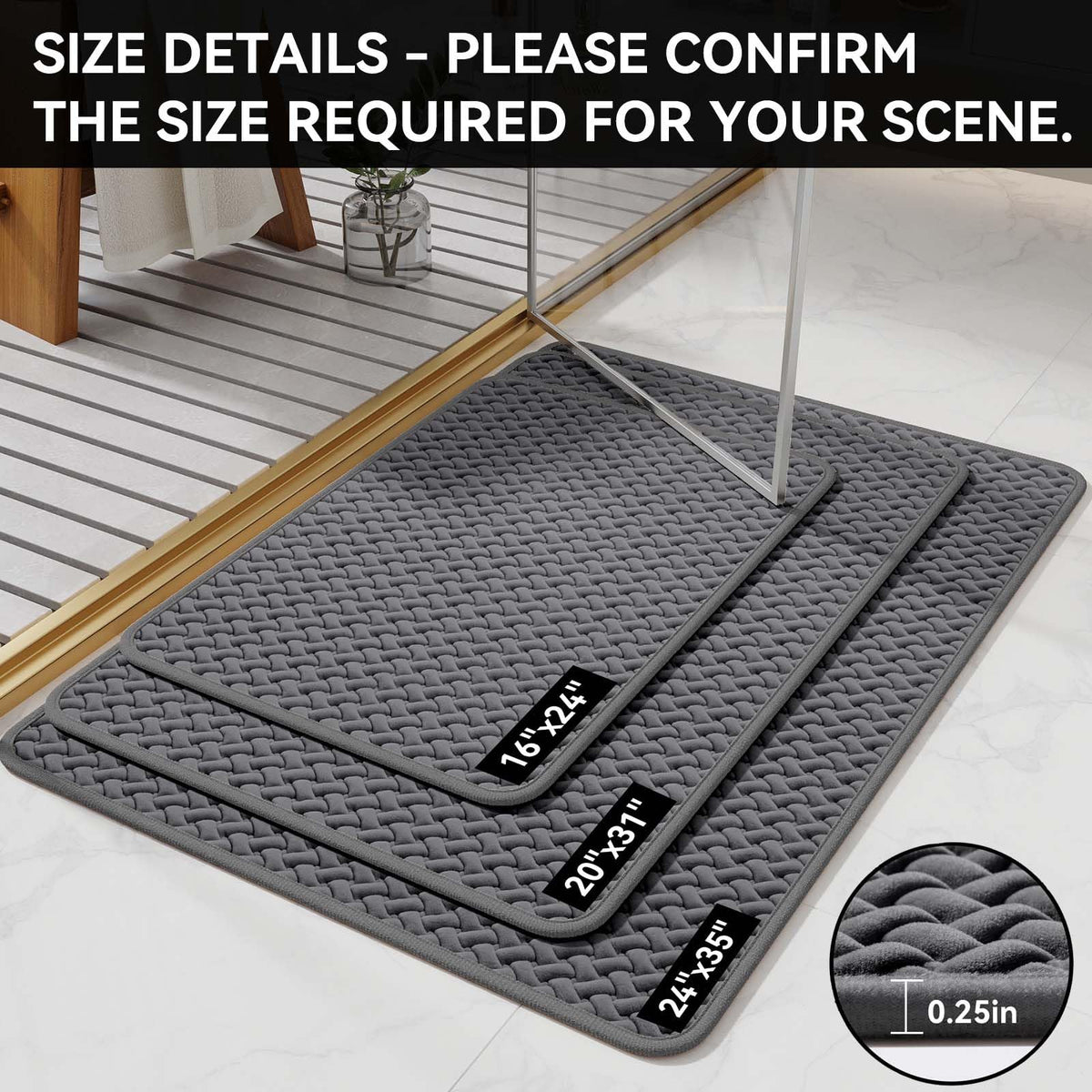 YDKGL quick-dry microfiber rug keeps bathroom floors dry
