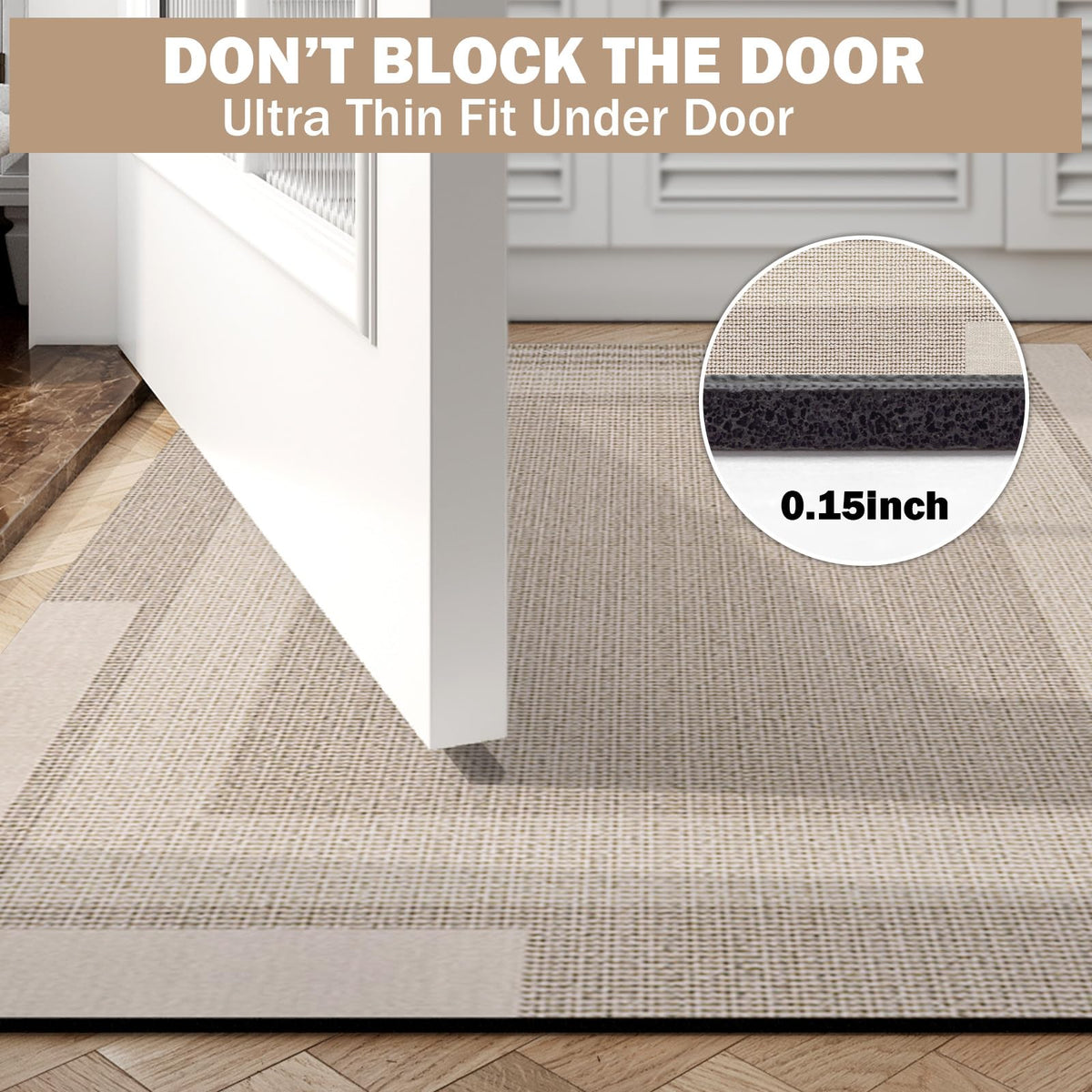YDKGL beige bath mat dries quickly after shower use