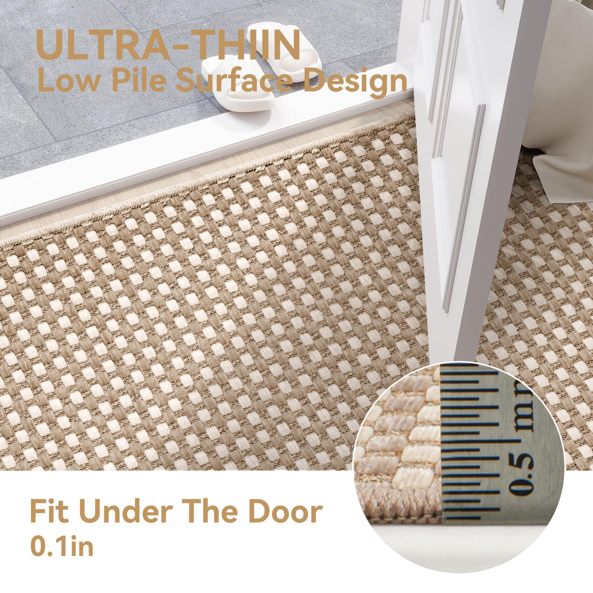 YDKGL non-slip backing helps reduce slips on high-traffic hallways and kitchens.