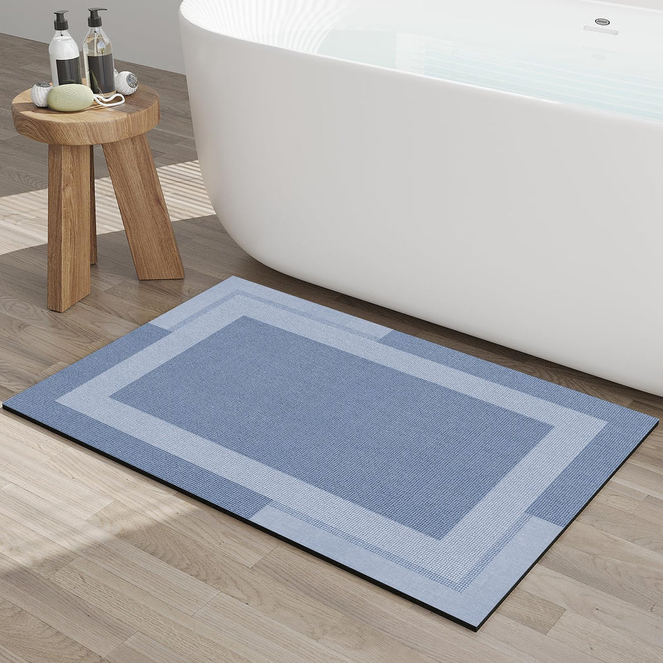 YDKGL non-slip bath mat with rubber backing offers secure footing on wet floors