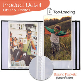 Yeaqee 4x6 inch small photo album is portable for on-the-go sharing.