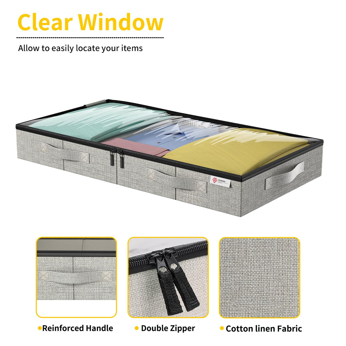 YearningHome 3-ply linen storage with honeycomb support to keep shape.
