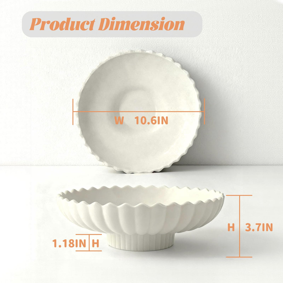 Yeatel scalloped-edge centerpiece showcases modern style and versatility