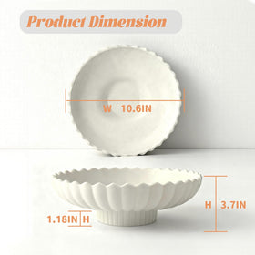 Yeatel scalloped-edge centerpiece showcases modern style and versatility