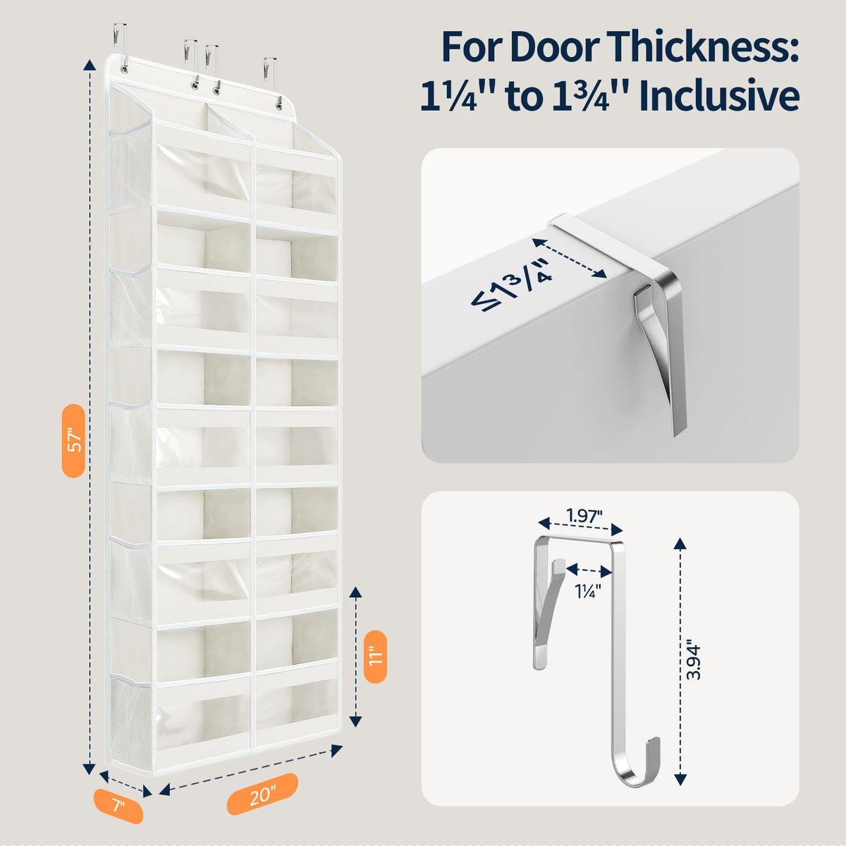 Yecaye durable door organizer designed to hold heavier items without collapsing.