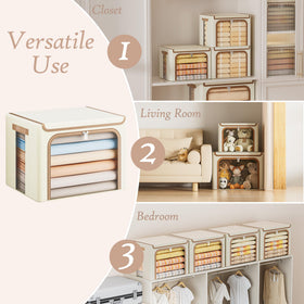 Yecaye bin with front zipper access for bottom items