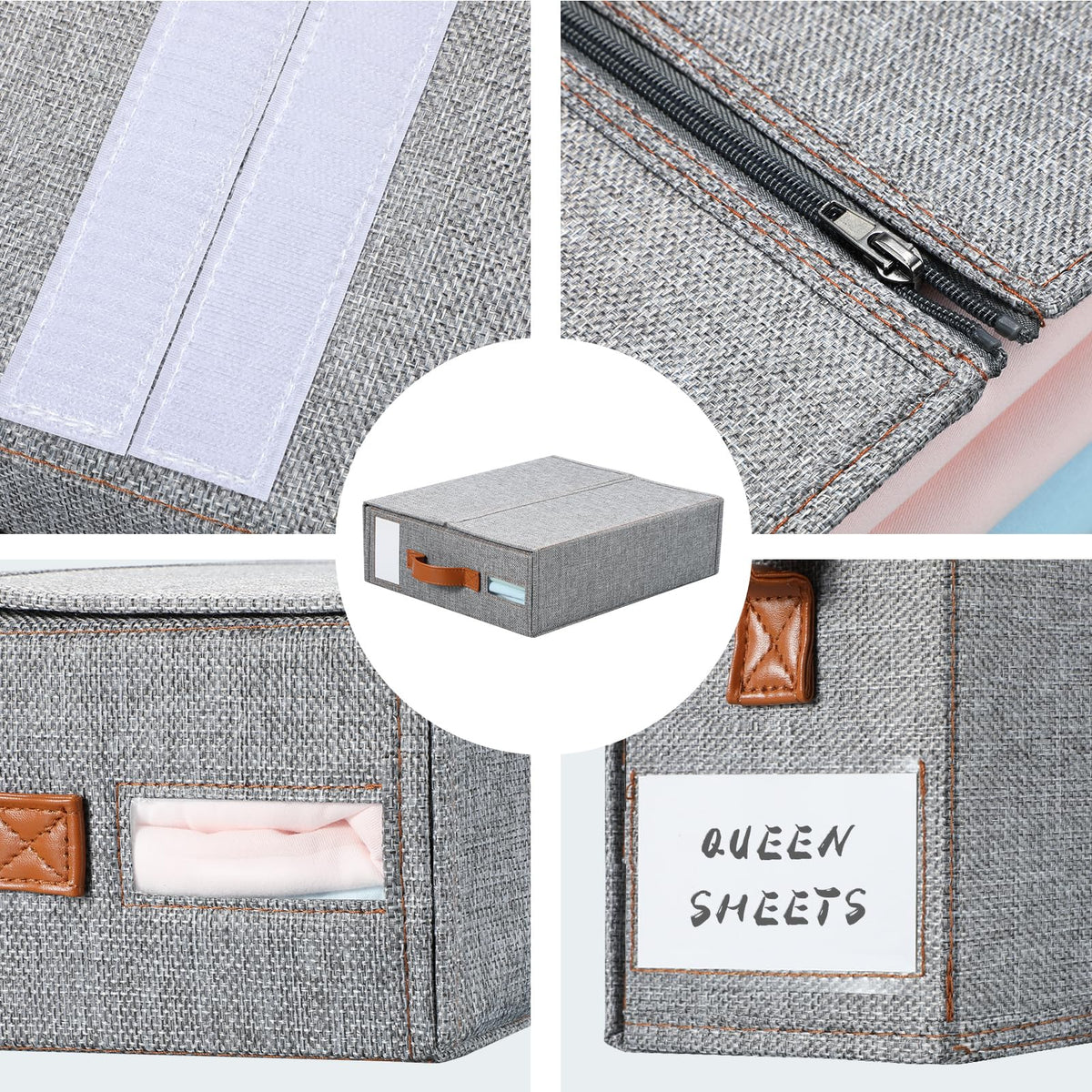 Yecaye PU leather handle and reinforced design for durability.
