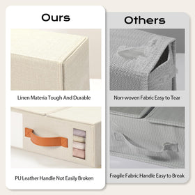Yecaye bed sheet organizer with window lets you preview fabric color at a glance.