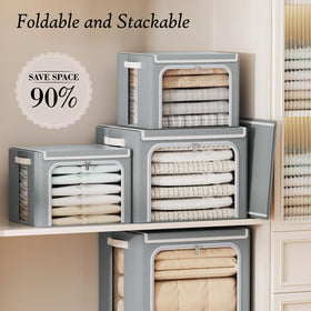 Yecaye storage bin dual-access design offers top and side entry.