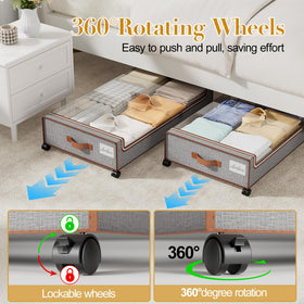 Yecaye under bed storage clear lid with dustproof seal keeping items clean