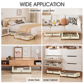 Yecaye foldable under-bed storage design saves space when not in use.