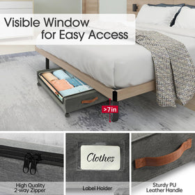 Yecaye under bed storage fits under beds, sofas, and tables for space saving.
