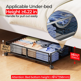 Yecaye under-bed storage wheels assembly in two quick steps