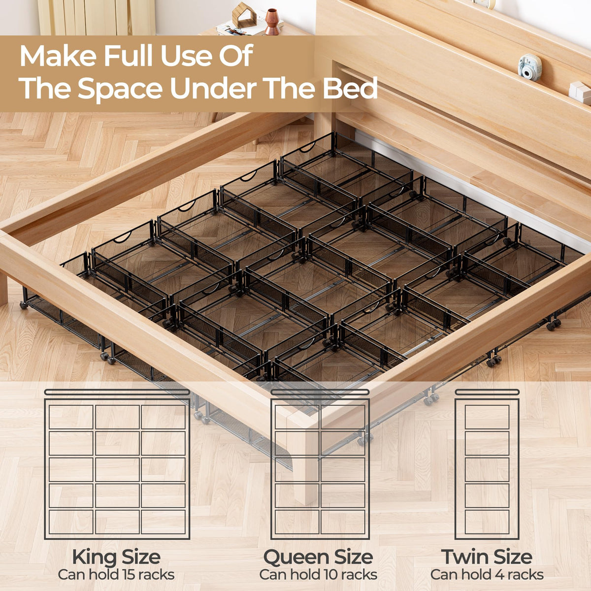 Yecaye storage folded flat saving closet space when not in use