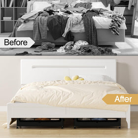 Yecaye under-bed storage with wheels label-ready design helps tagging.