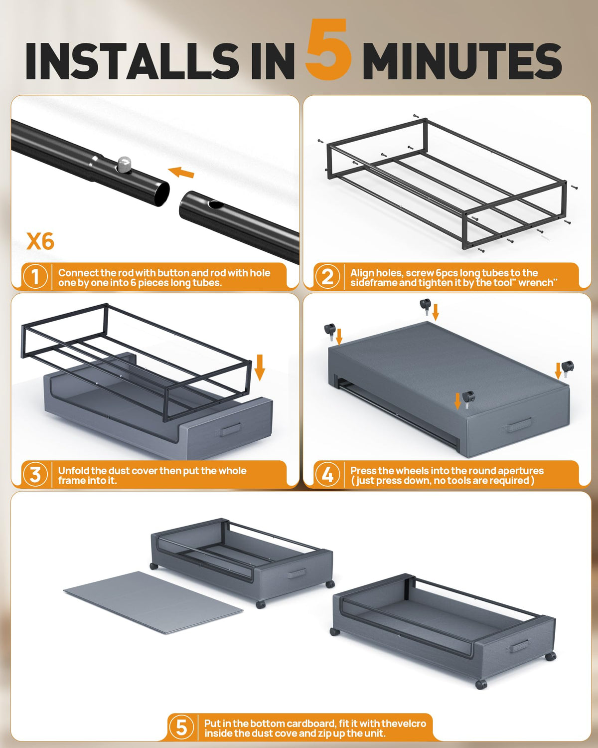YEEBONIX dust and moisture protection keeps items clean.