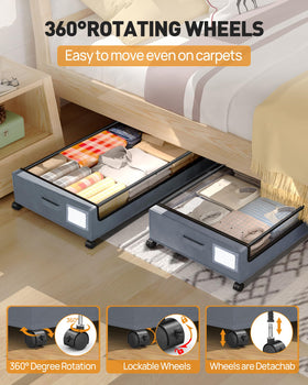 YEEBONIX 360° wheels enable smooth gliding on carpets and floors.