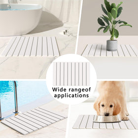 YEECOPON Stone Bath Mat suitable for pets and bowls under paws.