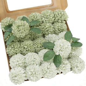 YEEFLORA sage green rose with 25cm stem for lifelike wedding bouquets