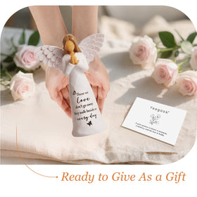 Yeegook sympathy angel displayed in a memory-ready setup.