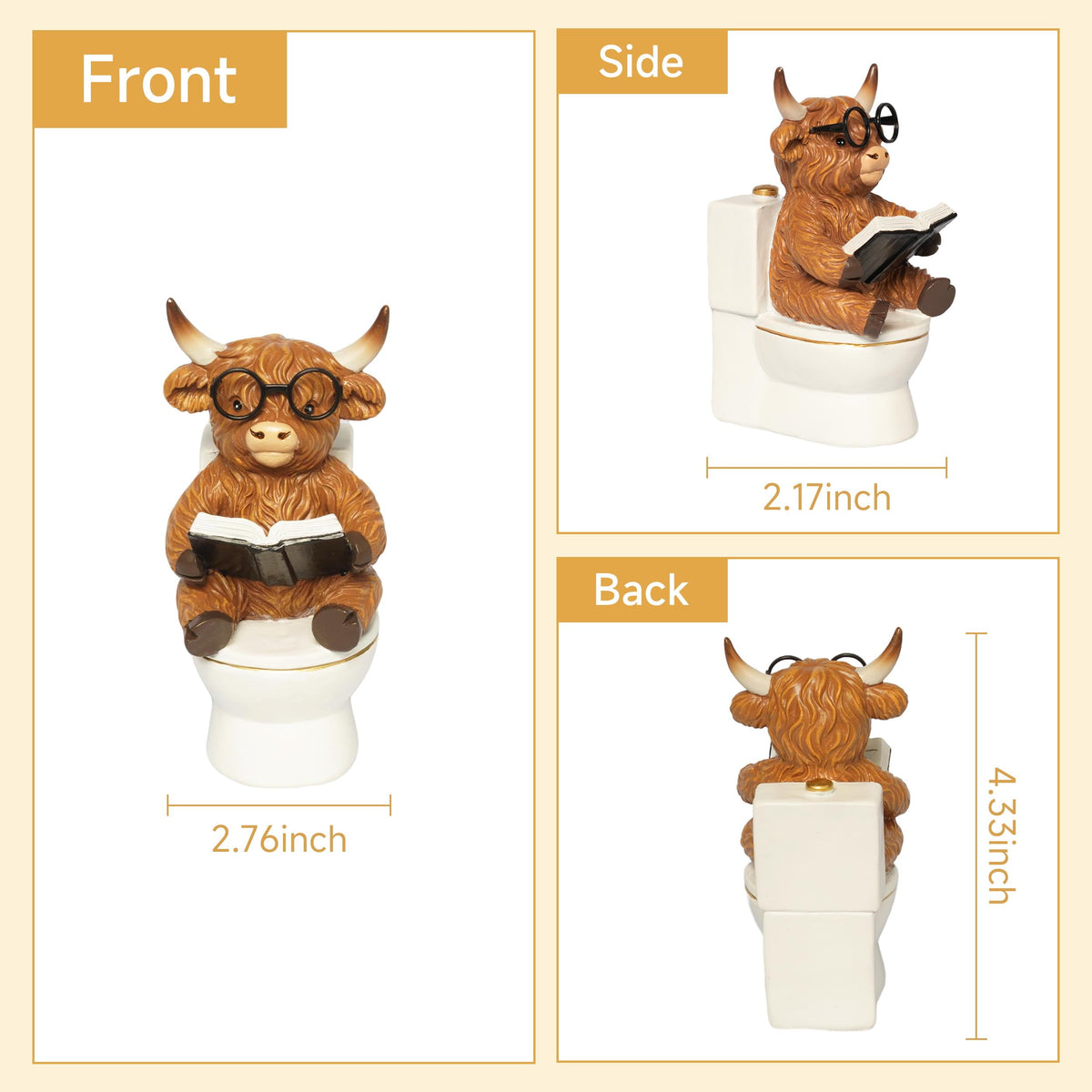YeehaWhoo Highland Cow book scene creates cozy desk display